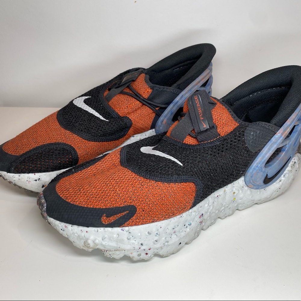 Nike Men’s Orange and Black React Crater Sneakers